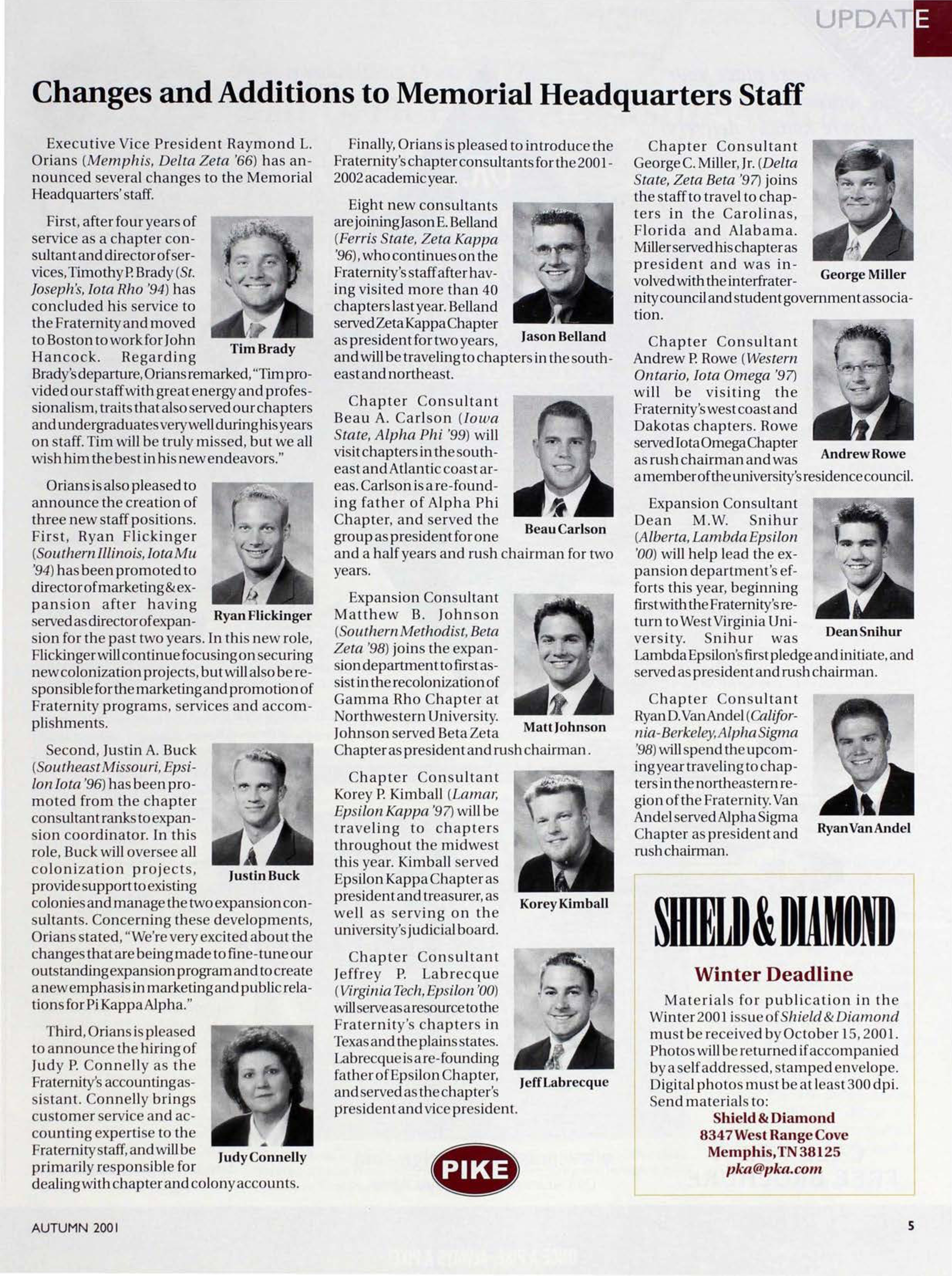 Shield & Diamond Winter Deadline